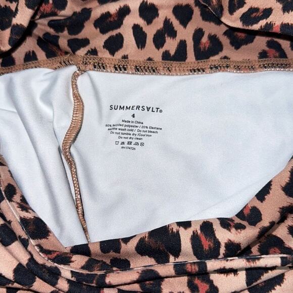 Summer Salt Animal Print Cheetah Leggings | Sz 4 - Picture 4 of 5